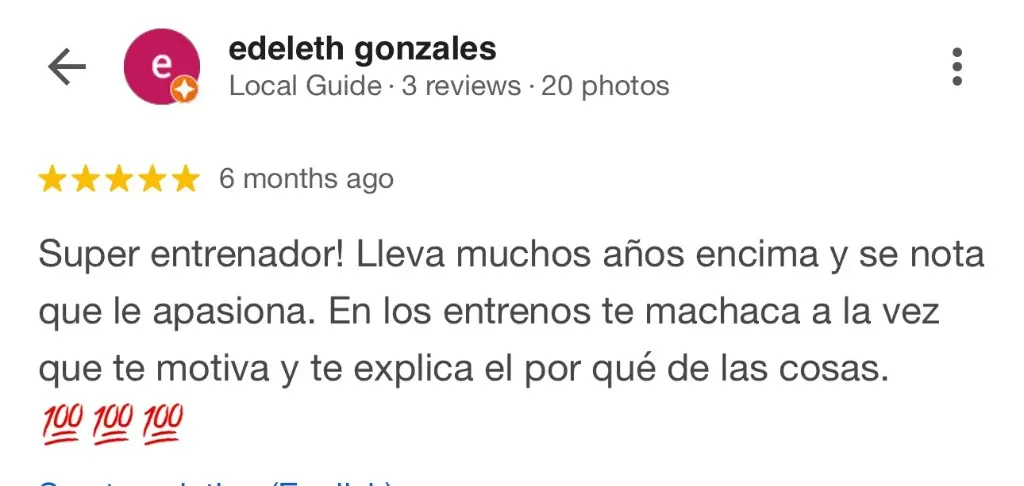 Reseña de cliente 20