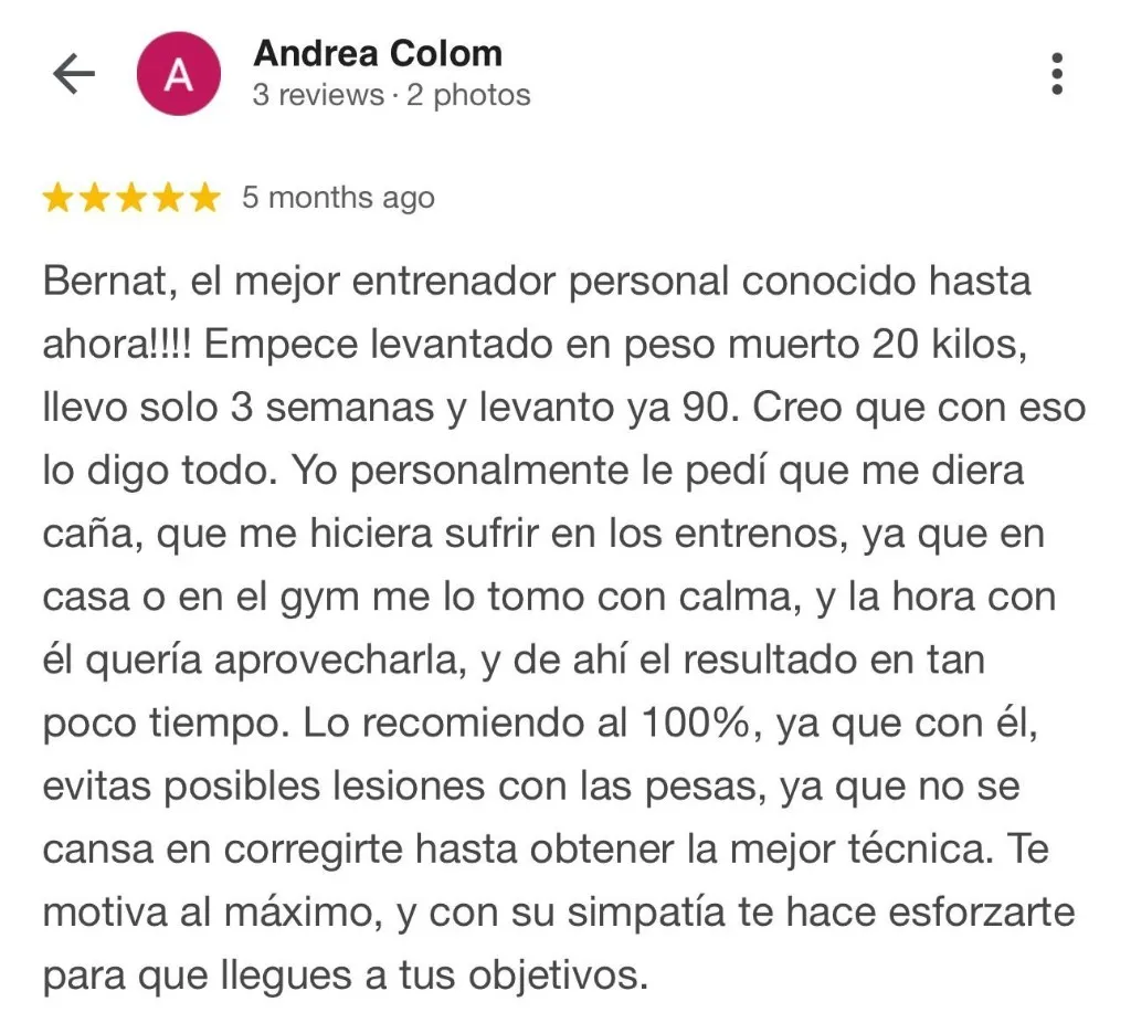Reseña de cliente 27