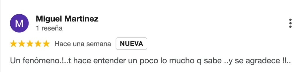 Reseña de cliente 38