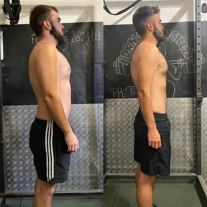 Transformación lateral con mejora de postura y composición corporal